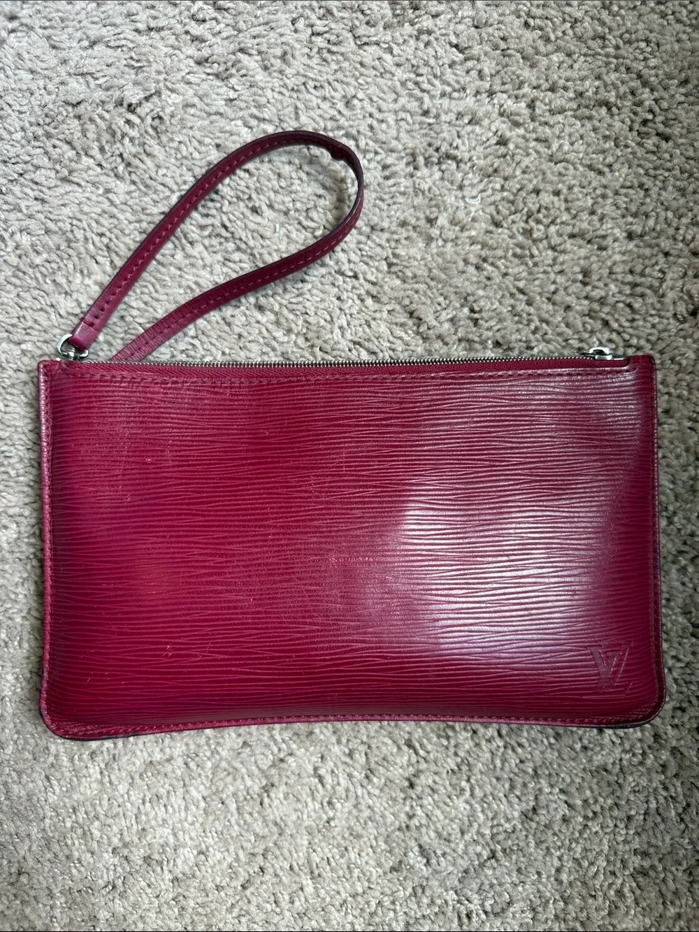 Louis Vuitton Red Epi Leather Neverfull Tote with pouchette - Picture 9 of 10